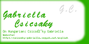 gabriella csicsaky business card